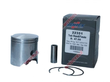 VERTEX TŁOK MALOSSI (MINARELLI, YAMAHA) (47,40MM=+0,40) SWORZEŃ 10MM (PIERŚCIENIE 52712004740 X 2) | 22351040