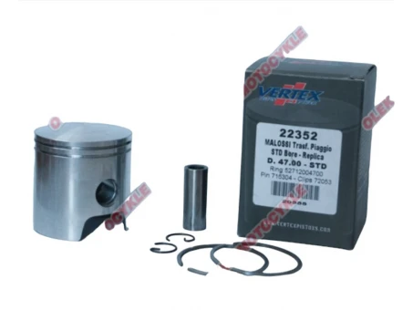 VERTEX TŁOK MALOSSI (PIAGGIO, GILERA) (47,40MM=+0,40) SWORZEŃ 12MM (PIERŚCIENIE 52712004740 X 2) | 22352040