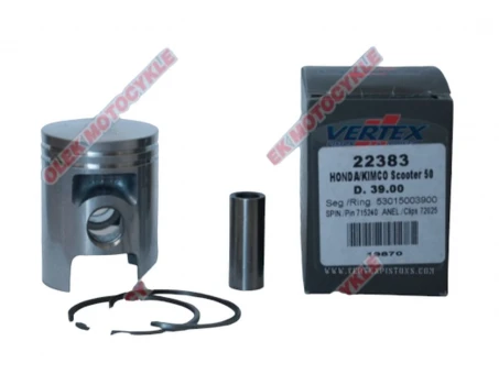 VERTEX TŁOK HONDA KYMCO DIO, BALI, SFX, X8R 39,75 MM (+0,75 MM) | 22383075