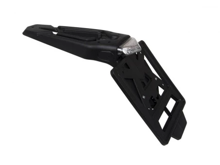 Suport Universal pentru Placa de Înmatriculare Racetech (RTech) cu Lampa Led (Unghi de 60 de grade) - Negru