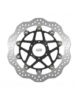 Disc frana fata NG -  HONDA CB 400 '89-'91, CB 400 FOUR '97-'00, CB 600 HORNET 98-'99, CB 400 SUPER BOLDOR '05-'14, CB 400 SUPER FOUR '02-'13 (296X62X5MM) (6X6,25MM) WAVE flotant (centru aluminiu)