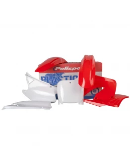 Kit plastice POLISPORT - HONDA CR 125 '00-'01; CR 250 '00-'01 - Rosu Alb