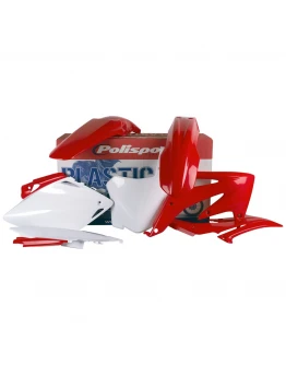 Kit plastice POLISPORT - HONDA CRF 450R '0ERWONO Alb