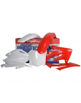 Kit plastice POLISPORT - HONDA CRF 250R '09 - Rosu Alb