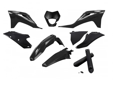 Kit complet plastice UFO (FULL KIT) GAS GAS EC / EC-F 250 / 300 / 350 21-23 culoare Negru | GGKIT703F001