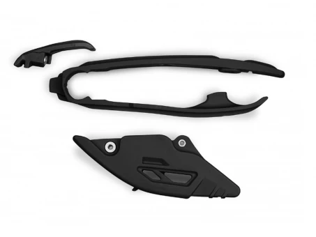 Set patina si ghidaj lant UFO HUSQVARNA TC 125 / 250 23-24, TE 150 / 250 / 300 24, FC / TX / FX / FE 300 / 350 / 450 / 501 24, culoare Negru | HU04315001