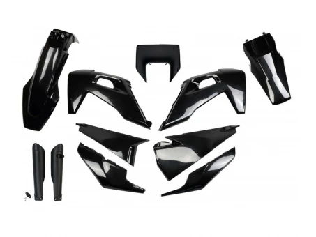 Kit complet plastice UFO (FULL KIT) HUSQVARNA TX / TE 125 / 150 / 250 / 300 20-22, FE 250 / 350 / 450 / 501 20-23 culoare Negru | HUKIT623F001