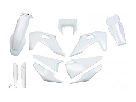 Kit complet plastice UFO (FULL KIT) HUSQVARNA TX / TE 125 / 150 / 250 / 300 20-22, FE 250 / 350 / 450 / 501 20-23 culoare Alb | HUKIT623F041