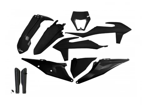 Kit complet plastice UFO (FULL KIT) KTM EXC 125 20-21, EXC 250 / 300 TPI 20-23, EXC-F 250 / 350 / 450 / 500 20-23 culoare Negru | KTKIT527F001