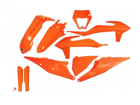 Kit complet plastice UFO (FULL KIT) KTM EXC 125 20-21, EXC 250 / 300 TPI 20-23, EXC-F 250 / 350 / 450 / 500 20-23 culoare Portocaliu | KTKIT527F127