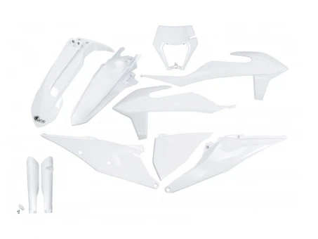Kit complet plastice UFO (FULL KIT) KTM EXC 125 20-21, EXC 250 / 300 TPI 20-23, EXC-F 250 / 350 / 450 / 500 20-23 culoare OEM Alb | KTKIT527F999W