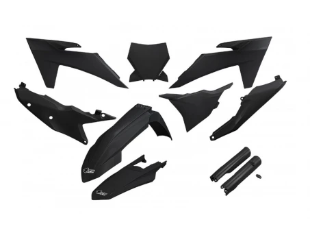 Kit complet plastice UFO (FULL KIT) KTM SX 125 / 250 / 300 TBI 23-24, SX-F 250 / 350 / 450 23-24 culoare Negru | KTKIT529F001