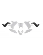 Kit Plastic Racetech (RTech) T7 Revolution Yamaha Tenere 700 '19-'24 (Fara Aripa Fata) - Alb/Negru