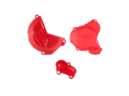 Kit protectii capac ambreiaj/alternator POLISPORT - cu capac pompa apa GAS GAS EC 250 '21-'23; EC 300 '21-'23 - Rosu