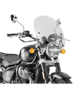 Parbriz moto KAPPA Transparent - ROYAL ENFIELD SUPER METEOR 650 '23, 38 X 42 CM necesar Kit montaj A9058AK