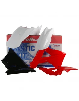 Kit plastice POLISPORT - GAS GAS EC/EC-E 125 '11; EC/EC-E 200 '11; EC/EC-E 250 '11; EC-EC-E 300 '11 EC/EC-F '11 - Alb Negru Rosu