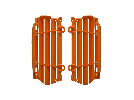 Protectie radiator POLISPORT KTM SX/SXF/XC/XC-F '23-'24; EXC/EXC-F/XC/XCF-W '24; Husqvarna TE/FE '24; GAS GAS MC/MC-F/EC/EC-F/EW-F/EX/EX-F '24 - Portocaliu