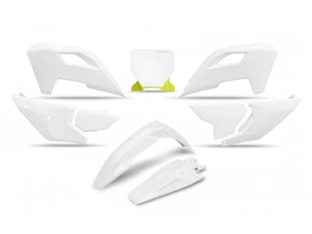 Kit complet plastice UFO HUSQVARNA TC 125 / 250 23-24, FC 250 / 350 / 450 23-24, FX 350 / 450 23-24, TX 300 24, culoare Alb | HUKIT626040