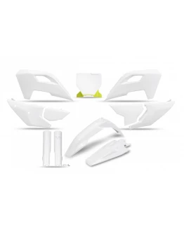 Kit complet plastice UFO (FULL KIT) HUSQVARNA TC 125 / 250 '23-'24, FC 250 / 350 / 450 '23-'24, FX 350 / 450 '23-'24, TX 300 '24, culoare Alb