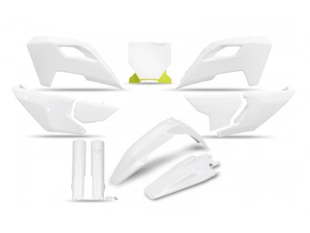 Kit complet plastice UFO (FULL KIT) HUSQVARNA TC 125 / 250 23-24, FC 250 / 350 / 450 23-24, FX 350 / 450 23-24, TX 300 24, culoare Alb | HUKIT626F040