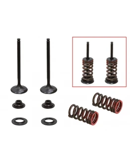 Supape evacuare PSYCHIC (kit complet supape și arcuri I Cu șaibe incluse) KAWASAKI KXF 250 '04-'16, (KX 250 F) SUZUKI RMZ 250 '04-'06 Din Otel (MX-09509E) (25X4,46X79,2MM)