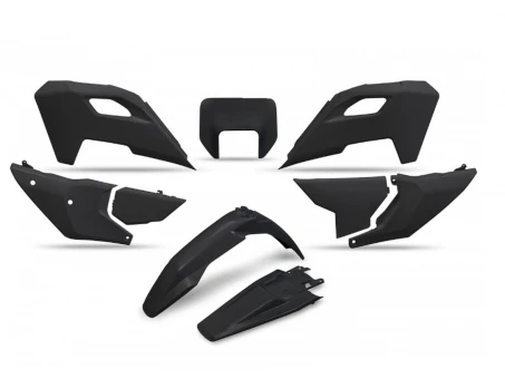 Kit complet plastice UFO HUSQVARNA TE 150 / 250 / 300 24, FE 250 / 350 / 450 / 501 24, culoare Negru | HUKIT627001