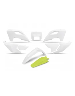 Kit complet plastice UFO HUSQVARNA TE 150 / 250 / 300 '24, FE 250 / 350 / 450 / 501 '24, culoare OEM Alb Galben