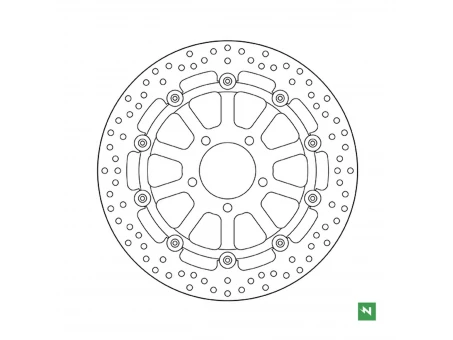 NEWFREN TARCZA HAMULCOWA PRZÓD SUZUKI GSXR600/750 97-03; GSXR1000 00-04; TL1000; GSXR1300 HAYABUSA 99-07; GSX 1400 02-07 (320x69x5) PŁYWAJĄCA | DF5313EF
