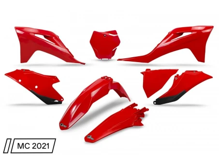 Kit complet plastice UFO GAS GAS MC 125 / 250 21-23, EX 250 / 300 21-23, MC-F / EX-F 250 / 350 / 450 21-23 culoare Rosu (GG07124062) | GGKIT702062