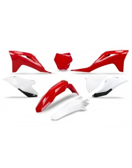 Kit complet plastice UFO GAS GAS MC 125 / 250 '21-'23, EX 250 / 300 '21-'23, MC-F / EX-F 250 / 350 / 450 '21-'23 culoare OEM '21 (Rosu/Alb)
