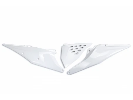 Carene laterale UFO KTM SX/SXF(SX-F) 125/150/250/350/450 19-22, EXC 125 20-21, EXC/EXCF(EXC-F) 150/250/300/350/450/500 TPI 20-2023 Z  culoare Alb 20-21 | KT05004042