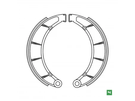 NEWFREN SZCZĘKI HAMULCOWE PRZÓD MOTO GUZZI V7 SPECJAL 700 69-71; V 750 SPRT 750 72-74; T 850 74-75; GT 850 CALIFORNIA 72-74 (220X25MM) | GF0179