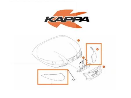 Elemente reflectorizante KAPPA (alb) pentru topcase K56NT | Z5504FR