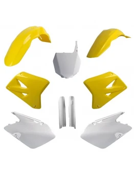Kit plastice POLISPORT - (FULL KIT) SUZUKI RM 125/250 '07-'0 - Galben Alb