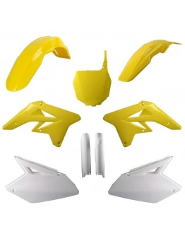 Kit plastice POLISPORT - (FULL KIT) SUZUKI RMZ 250 '07-'09  - Galben Alb