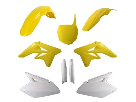Kit plastice POLISPORT - (FULL KIT) SUZUKI RMZ 250 '07-'09  - Galben Alb