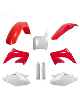 Kit plastice POLISPORT - (FULL KIT) HONDA CR 125 '02-'03; CR 250 '02-'03  - Rosu Alb