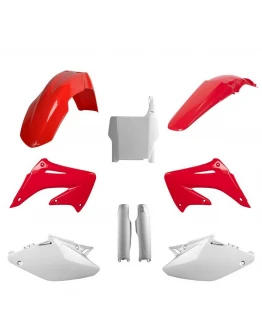Kit plastice POLISPORT - (FULL KIT) HONDA CR 125 '04-'07; CR 250 '04-'07  - Rosu Alb