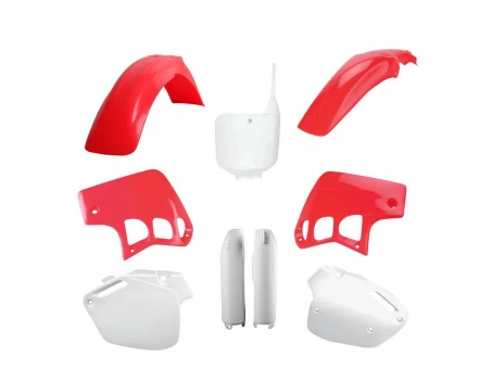 Kit plastice POLISPORT - (FULL KIT) HONDA CR 500 '95-'04  - Rosu-R Alb