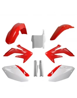 Kit plastice POLISPORT - (FULL KIT) HONDA CRF 250R '04-'05  - Rosu Alb