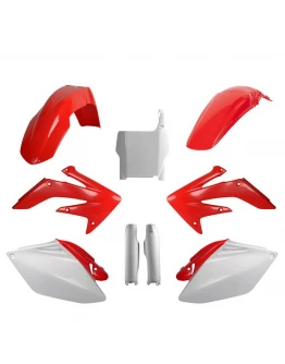 Kit plastice POLISPORT - (FULL KIT) HONDA CRF 250R '06-'07  - Rosu Alb