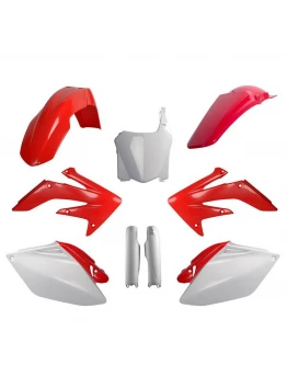 Kit plastice POLISPORT - (FULL KIT) HONDA CRF 250R '0 - Rosu Alb