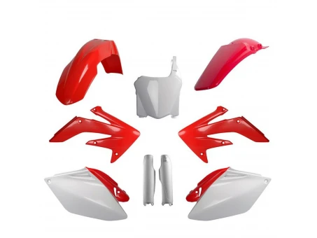 Kit plastice POLISPORT - (FULL KIT) HONDA CRF 250R '0 - Rosu Alb