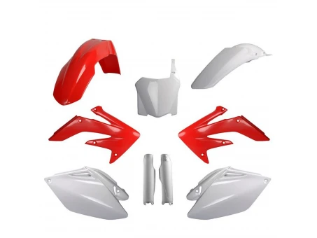 Kit plastice POLISPORT - (FULL KIT) HONDA CRF 250R '09  - Rosu Alb
