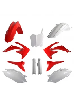 Kit plastice POLISPORT - (FULL KIT) HONDA CRF 250R '10; CRF 450R '09-'10  - Rosu Alb