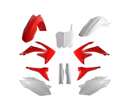 Kit plastice POLISPORT - (FULL KIT) HONDA CRF 250R '10; CRF 450R '09-'10  - Rosu Alb