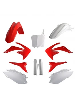 Kit plastice POLISPORT - (FULL KIT) HONDA CRF 250R '11-'13; CRF 450R '11-'12  - Rosu Alb
