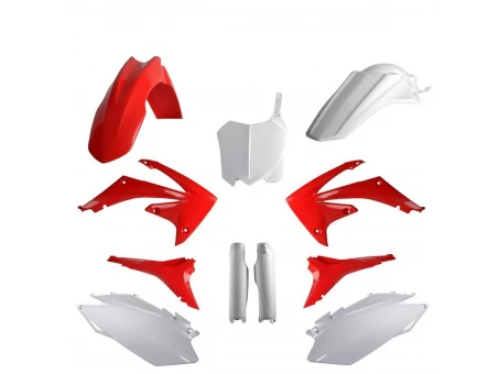Kit plastice POLISPORT - (FULL KIT) HONDA CRF 250R '11-'13; CRF 450R '11-'12  - Rosu Alb
