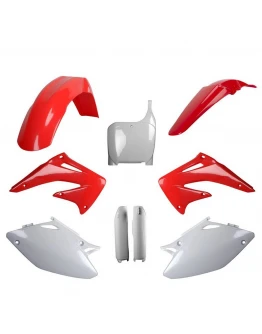 Kit plastice POLISPORT - (FULL KIT) HONDA CRF 450R '02-'03  - Rosu Alb