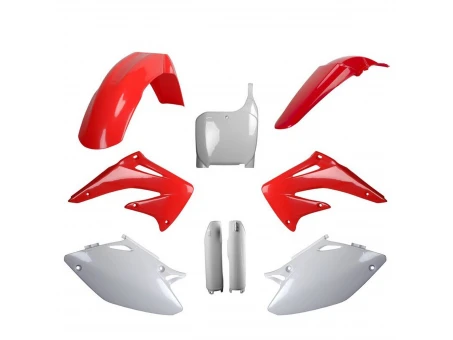 Kit plastice POLISPORT - (FULL KIT) HONDA CRF 450R '02-'03  - Rosu Alb